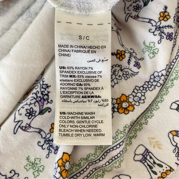 Soma Small Slip Dress Chemise Elephant Print Lace Back - Picture 6 of 14